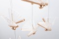 Lampa wisząca Butterfly Disc 5 różowe złoto