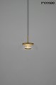 Minimalistyczna lampa wisząca z przezroczystym kloszem Eden złota