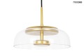 Minimalistyczna lampa wisząca z przezroczystym kloszem Eden złota
