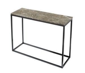 Konsola Accent szary marmur czarne nogi