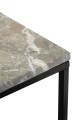 Prostokątny stolik kawowy Accent szary marmur czarne nogi 110x60