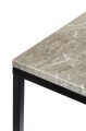 Prostokątny stolik kawowy Accent szary marmur czarne nogi 110x60