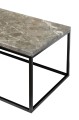 Prostokątny stolik kawowy Accent szary marmur czarne nogi 110x60