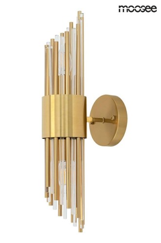 Złoty kinkiet ścienny Amadeo Glamour