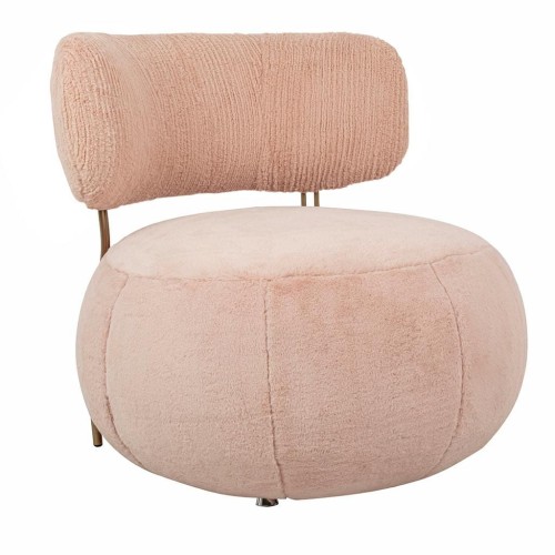 Fotel Low Teddy Pink różowy