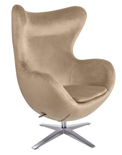 Fotel Egg szeroki Velvet khaki 