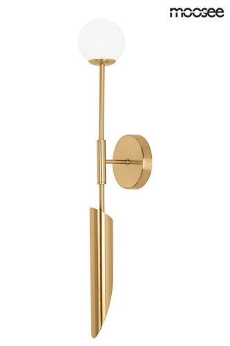 Złota lampa ścienna Lucca