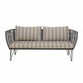 Elegancka sofa ogrodowa poduszka w pasy Mundo