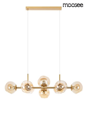Nowoczesna lampa wisząca złote klosze Romeo Moosee