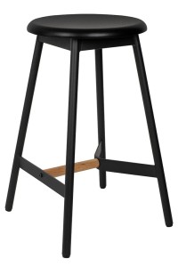 Czarno-drewniany stołek barowy 65 Layko