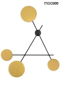 Nowoczesna lampa ścienna Metro złota