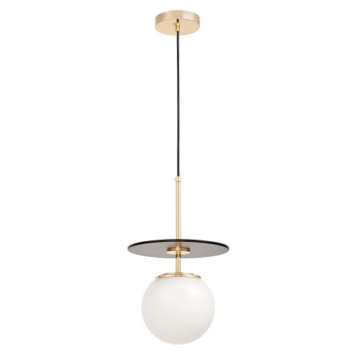 Nowoczesna lampa wisząca biało-złota kula Daltona W1
