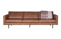 Koniakowa skórzana sofa Rodeo 3-osobowa Be Pure