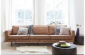 Koniakowa skórzana sofa Rodeo 3-osobowa Be Pure