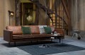 Koniakowa skórzana sofa Rodeo 3-osobowa Be Pure