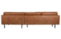 Skórzana koniakowa sofa narożna Rodeo Be Pure Prawa