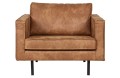Koniakowy skórzany fotel Rodeo Be Pure