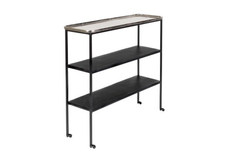 Metalowa konstola na kółeczkach Gusto czarna Zuiver