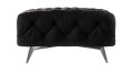 Pikowana komfortowa pufa Chesterfield Chloe Czarny