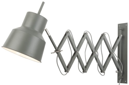 Regulowana matowa lampa ścienna Belfast szara Romi