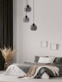 Szklana lampa wisząca potrójna dymiona kula Repos