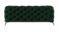 Pikowana sofa  2-osobowa Chesterfield Chloe Butelkowa zieleń