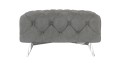 Pikowana komfortowa pufa Chesterfield Chloe Szara