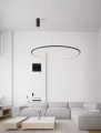 Czarna minimalistyczna lampa cienki ring Toluca 60/80/100
