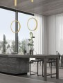 Nowoczesna lampa pionowy ring złota Autlan M 