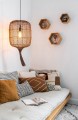 Rattanowa lampa boho Garve naturalna