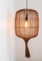 Rattanowa lampa boho Garve naturalna