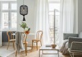 Rattanowa lampa boho Garve czarna