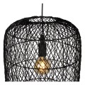 Rattanowa lampa boho Garve czarna