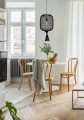 Rattanowa lampa boho Garve czarna