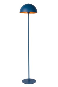 Matowa lampa podłogowa Siemon cyjanowa