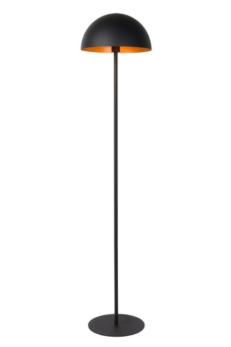 Matowa lampa podłogowa Siemon czarna