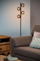 Nowoczesna lampa podłogowa Tycho dymione klosze