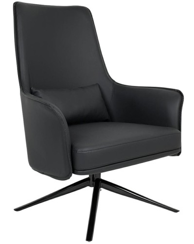 Czarny fotel Victor skóra ekologiczna