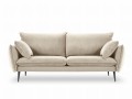 Sofa 3-osobowa Elio beżowy aksamit czarne nóżki