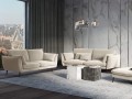 Sofa 3-osobowa Elio beżowy aksamit czarne nóżki