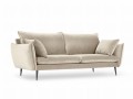 Sofa 3-osobowa Elio beżowy aksamit czarne nóżki