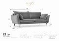 Sofa 3-osobowa Elio beżowy aksamit czarne nóżki