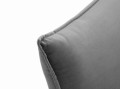 Sofa 3-osobowa Elio szary aksamit czarne nóżki