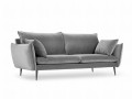 Sofa 3-osobowa Elio szary aksamit czarne nóżki
