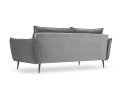 Sofa 3-osobowa Elio szary aksamit czarne nóżki