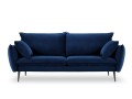 Sofa 4-osobowa Elio atramentowy aksamit czarne nóżki