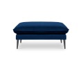 Elegancka pufa atramentowy aksamit czarne nóżki Elio