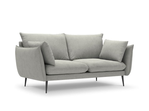 Sofa 2-osobowa Elio strukturalna tkanina jasny szary