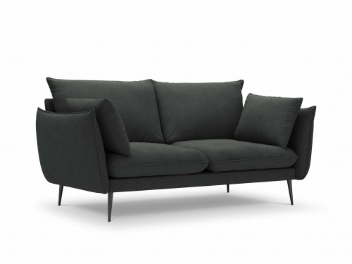 Sofa 2-osobowa Elio strukturalna tkanina grafitowy