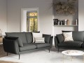 Sofa 2-osobowa Elio strukturalna tkanina grafitowy